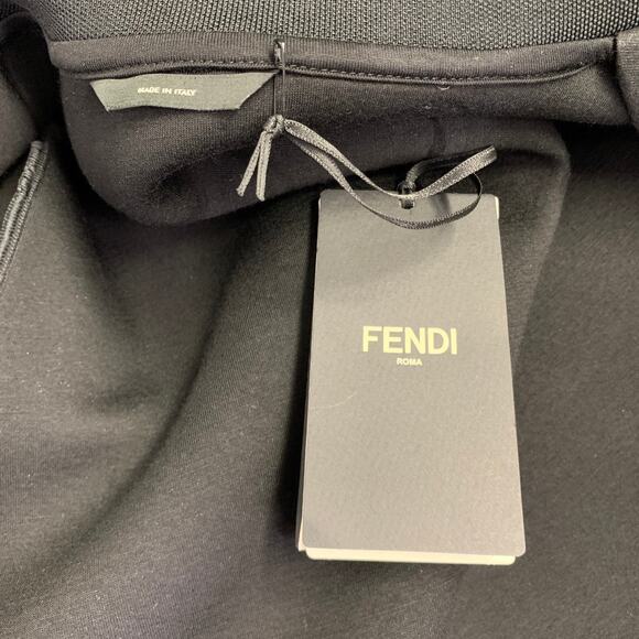 FENDI Size 42 Black Viscose Zip Up Jacket - Picture 5 of 9